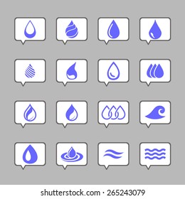 drop icon set 