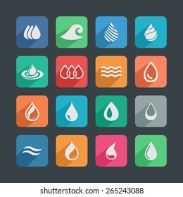 drop icon set