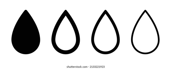Icono de colocación aislado en fondo blanco. Vector de símbolo de caída de agua.