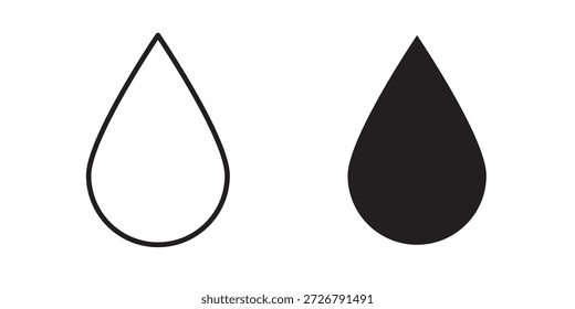 Ícone de gota definido. pacote de elementos da Web de logotipo mínimo.