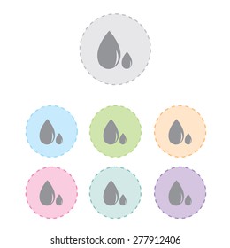 drop icon set. vector illustration