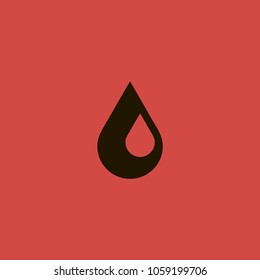drop icon. sign design. red background