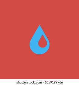 drop icon. sign design. red background