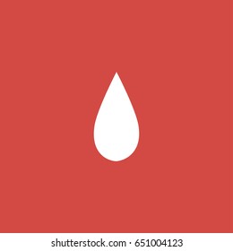 drop icon. sign design. red background