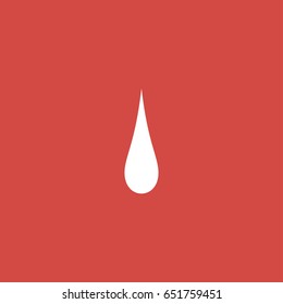 drop icon. sign design. red background