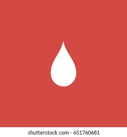 drop icon. sign design. red background