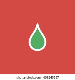 drop icon. sign design. red background