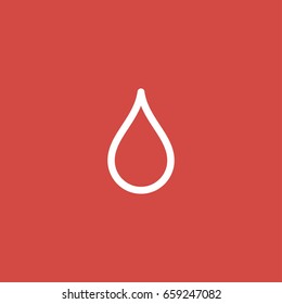 drop icon. sign design. red background