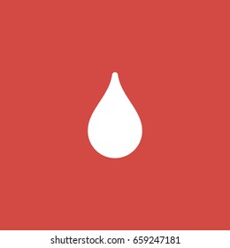 drop icon. sign design. red background