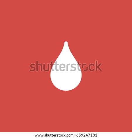 drop icon. sign design. red background