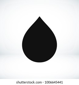 drop icon, stock vector illustration flat design style