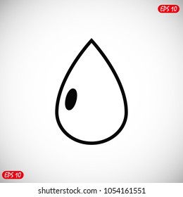 drop icon, stock vector illustration flat design style