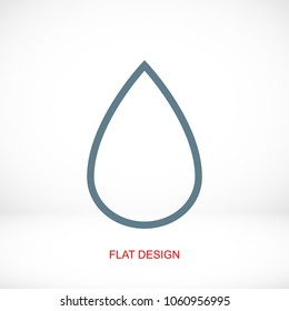 drop icon, stock vector illustration flat design style