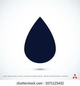 drop icon, stock vector illustration flat design style