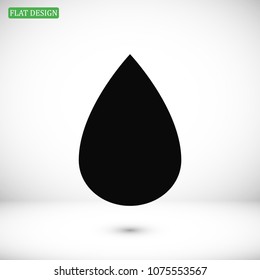 drop icon, stock vector illustration flat design style
