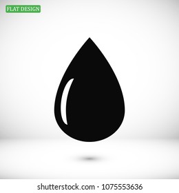 drop icon, stock vector illustration flat design style