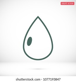 drop icon, stock vector illustration flat design style