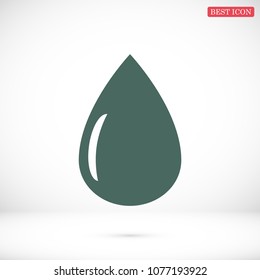 drop icon, stock vector illustration flat design style