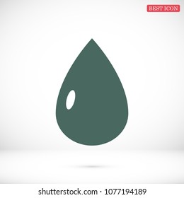 drop icon, stock vector illustration flat design style