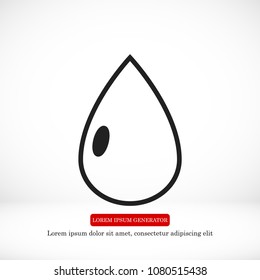 drop icon, stock vector illustration flat design style
