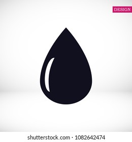 drop icon, stock vector illustration flat design style