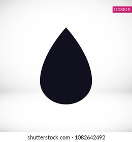 drop icon, stock vector illustration flat design style