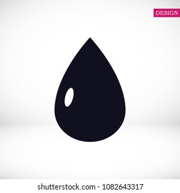 drop icon, stock vector illustration flat design style