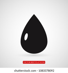 drop icon, stock vector illustration flat design style