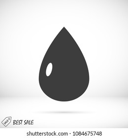 drop icon, stock vector illustration flat design style