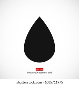drop icon, stock vector illustration flat design style