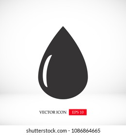 drop icon, stock vector illustration flat design style