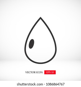 drop icon, stock vector illustration flat design style