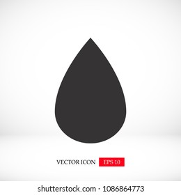drop icon, stock vector illustration flat design style