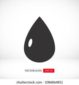 drop icon, stock vector illustration flat design style