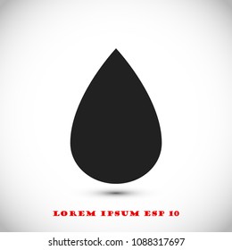drop icon, stock vector illustration flat design style