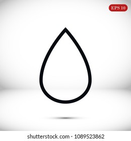 drop icon, stock vector illustration flat design style