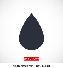 drop icon, stock vector illustration flat design style