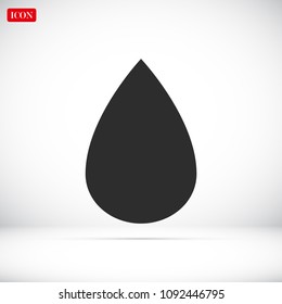 drop icon, stock vector illustration flat design style