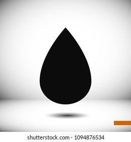 drop icon, stock vector illustration flat design style