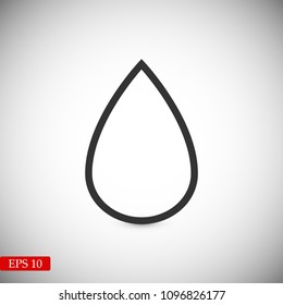 drop icon, stock vector illustration flat design style