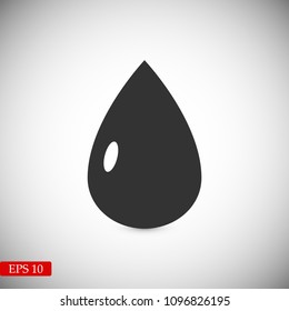 drop icon, stock vector illustration flat design style