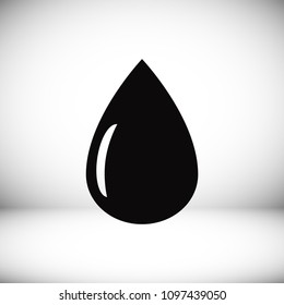 drop icon, stock vector illustration flat design style