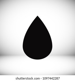 drop icon, stock vector illustration flat design style