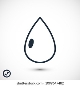 drop icon, stock vector illustration flat design style