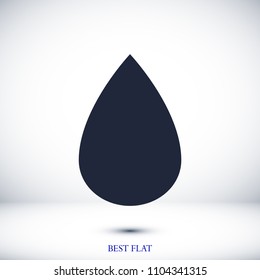 drop icon, stock vector illustration flat design style