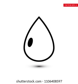 drop icon, stock vector illustration flat design style