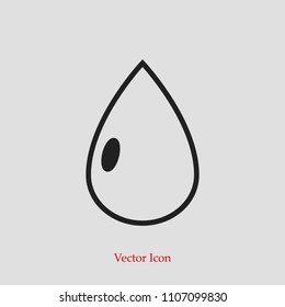 drop icon, stock vector illustration flat design style