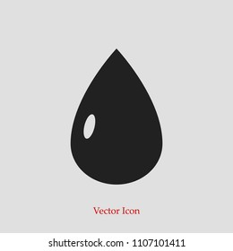 drop icon, stock vector illustration flat design style