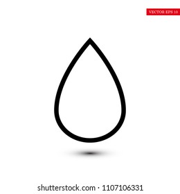 drop icon, stock vector illustration flat design style