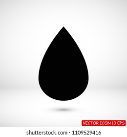drop icon, stock vector illustration flat design style